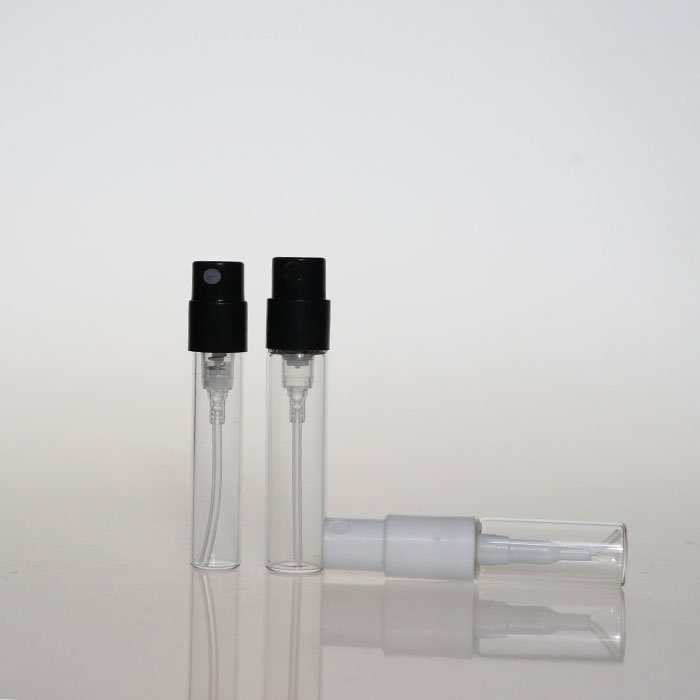 Mini Low price luxury customizable Refillable 1ml 1.5ml 2ml 3ml perfume tester vials sample glass perfume spray bottle