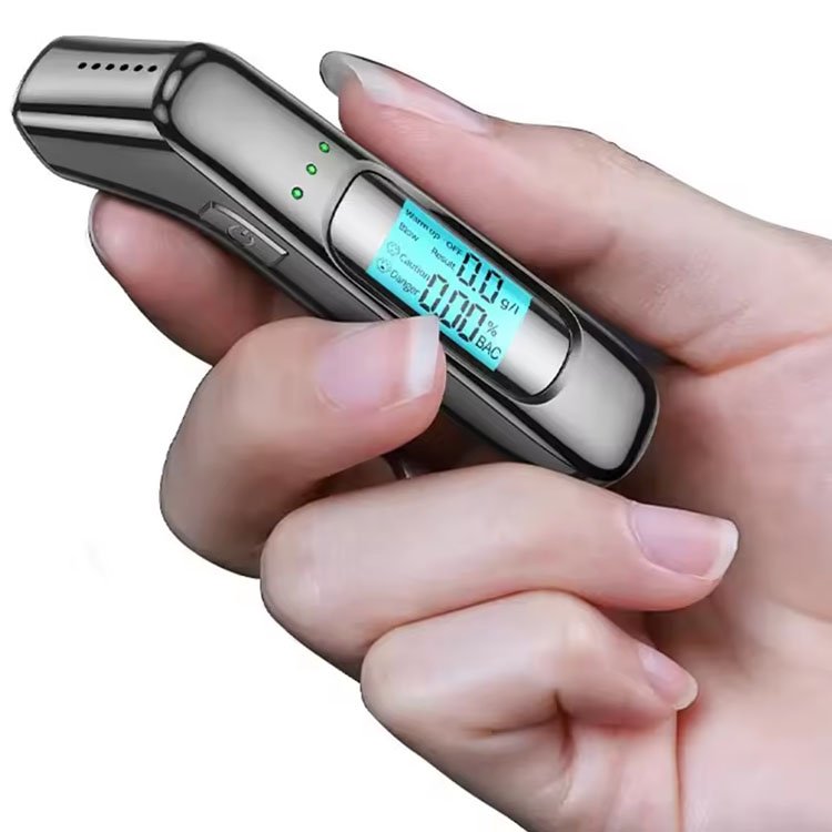 Breathalyzer Test Portable Non-Contact Breath Alcohol Tester Blowing LCD Display Detector Alcohole Breath Tester