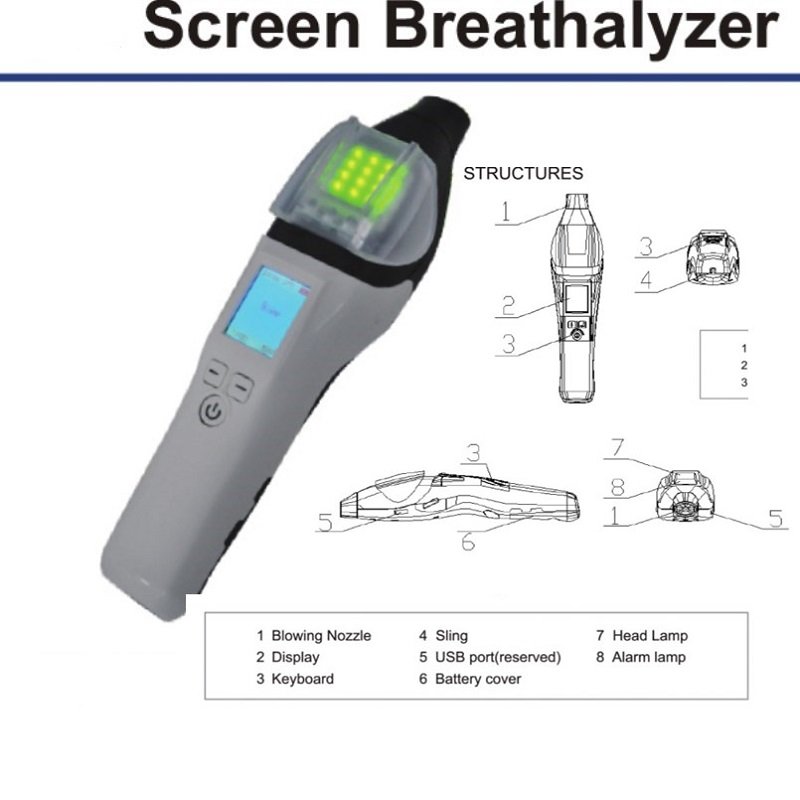 Portable Handheld Alcohol Tester LCD Digital Consumer Breathalyzer High Accuracy Alcohol Tester