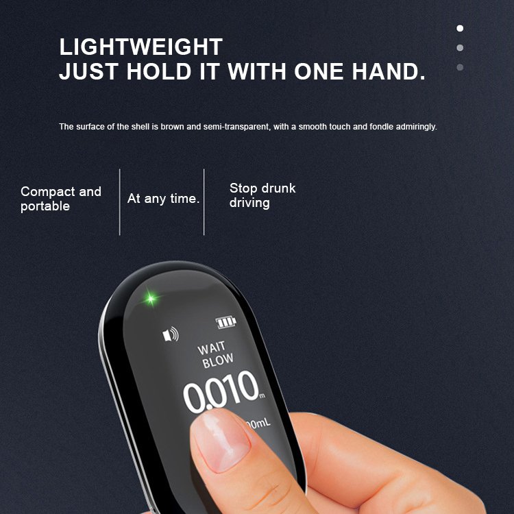 Hot Sale Non-Contact Drive Safety Breathalyser USB Lithium Battery Breath Alcohol Tester for Law Enforcement