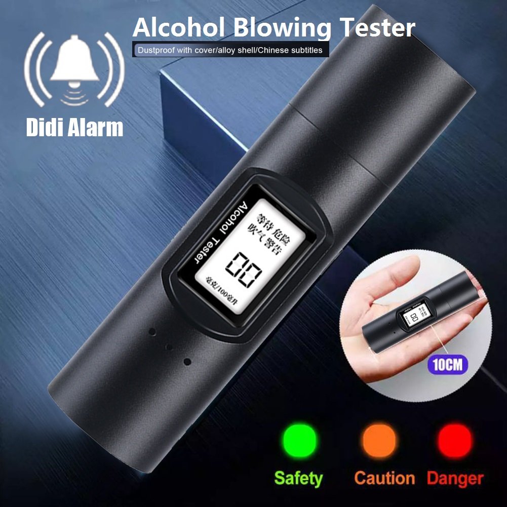 Newest & OEM Digital Breath , Car Breathalyzer, Portable,Blowing Drunk Driving ,Wine Alcohol Tester,AT-JCW-001-V2