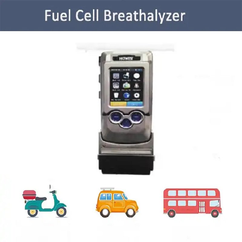 Fuel Cell Breathalyzer High Accuracy Bluetooth Digital Printer Alcohol Tester with Mouthpiece
