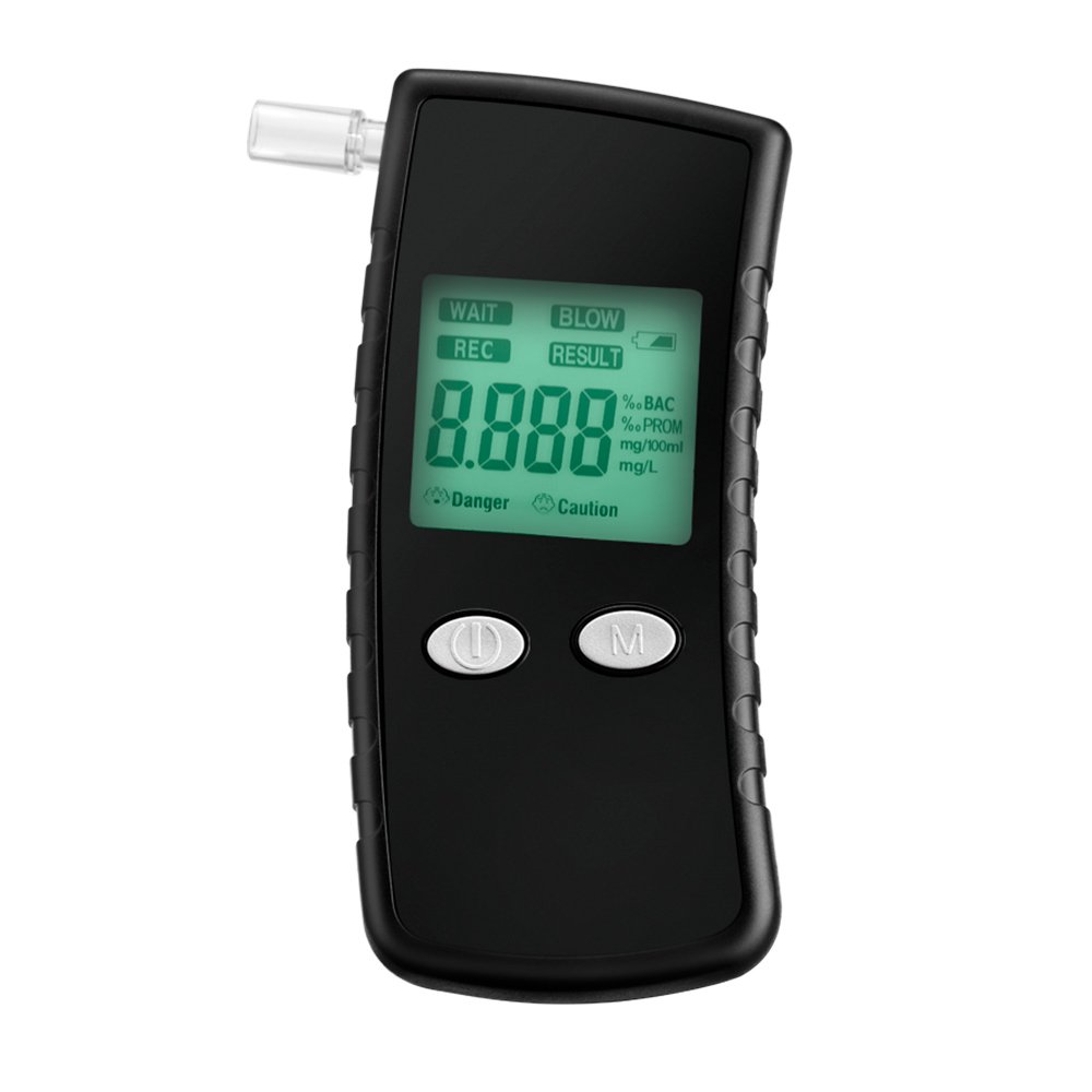 Automatic Portable Alcohol Tester Professional-Grade Accuracy Breathalyzer With LED Screen Display 10PCS Reusable Mouthpieces