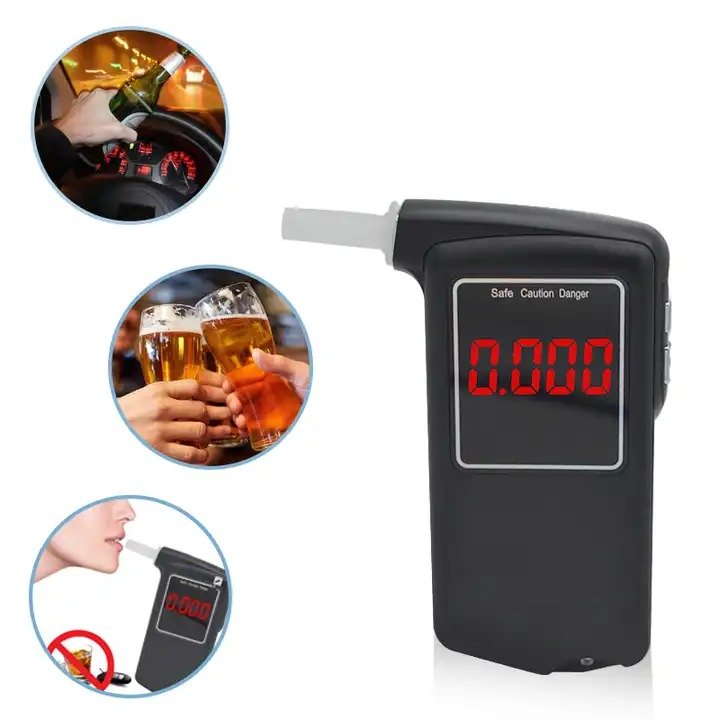Portable handheld breathalyzer Blow alcohol tester Wholesale Digital Alcohol Breath Tester Alcohol Checker with Mouthpieces