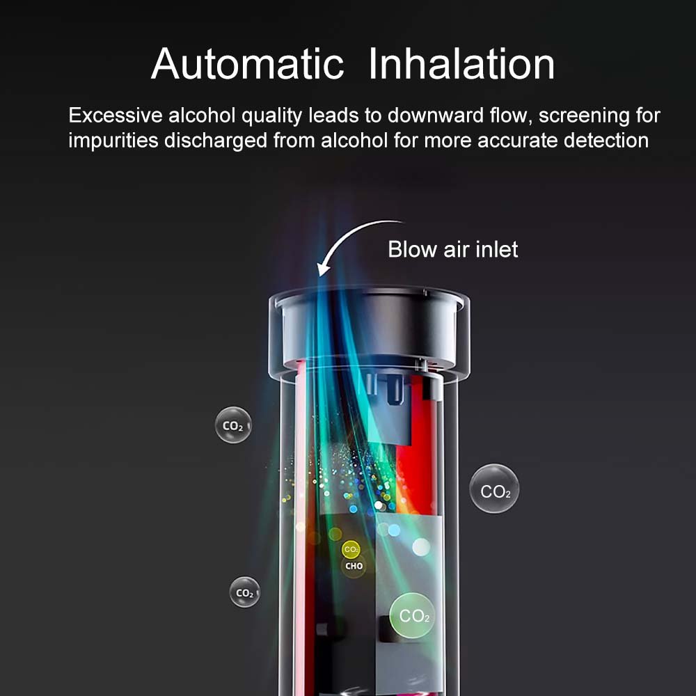 Breathalyzer Digital Breath Wine Alcohol Tester with LCD Display Lithium Rechargeable Battery Fuel Cell Sensor Alcohol Tester