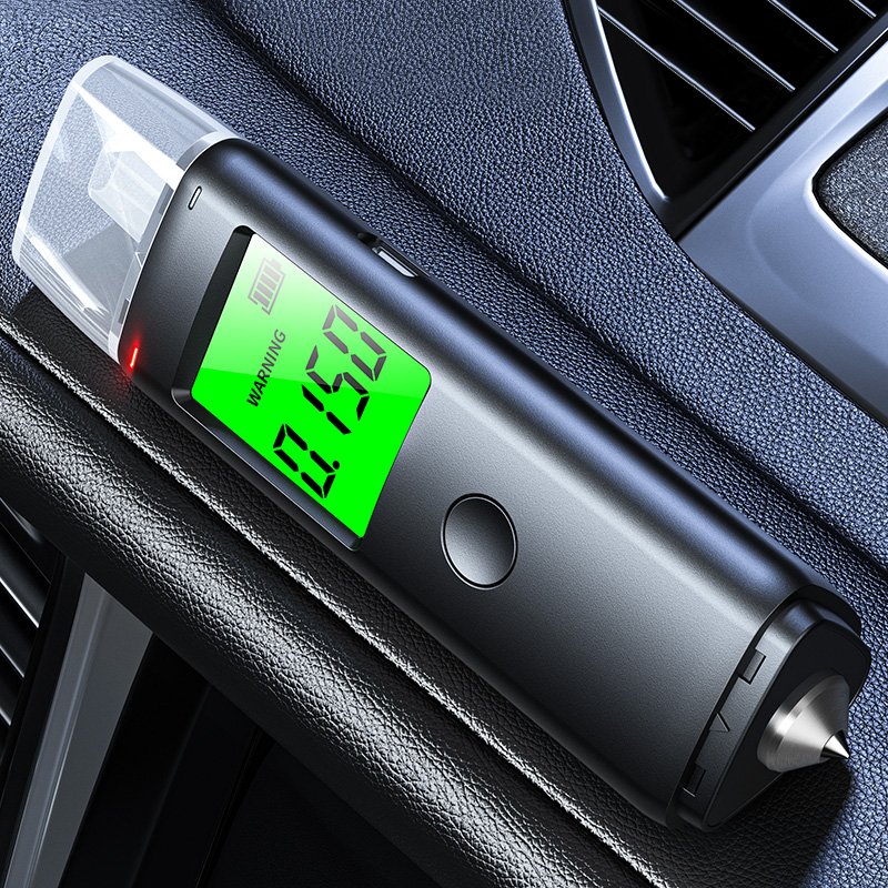Customizable broken window alcohol breathalyzer Buy alcohol Breathalyzer tester alcoholmeter keychain breath tester Mr black 05