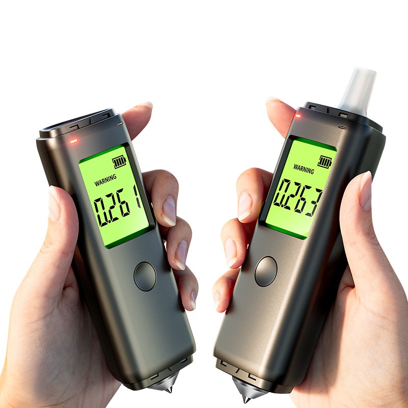 Customizable broken window alcohol breathalyzer Buy alcohol Breathalyzer tester alcoholmeter keychain breath tester Mr black 05