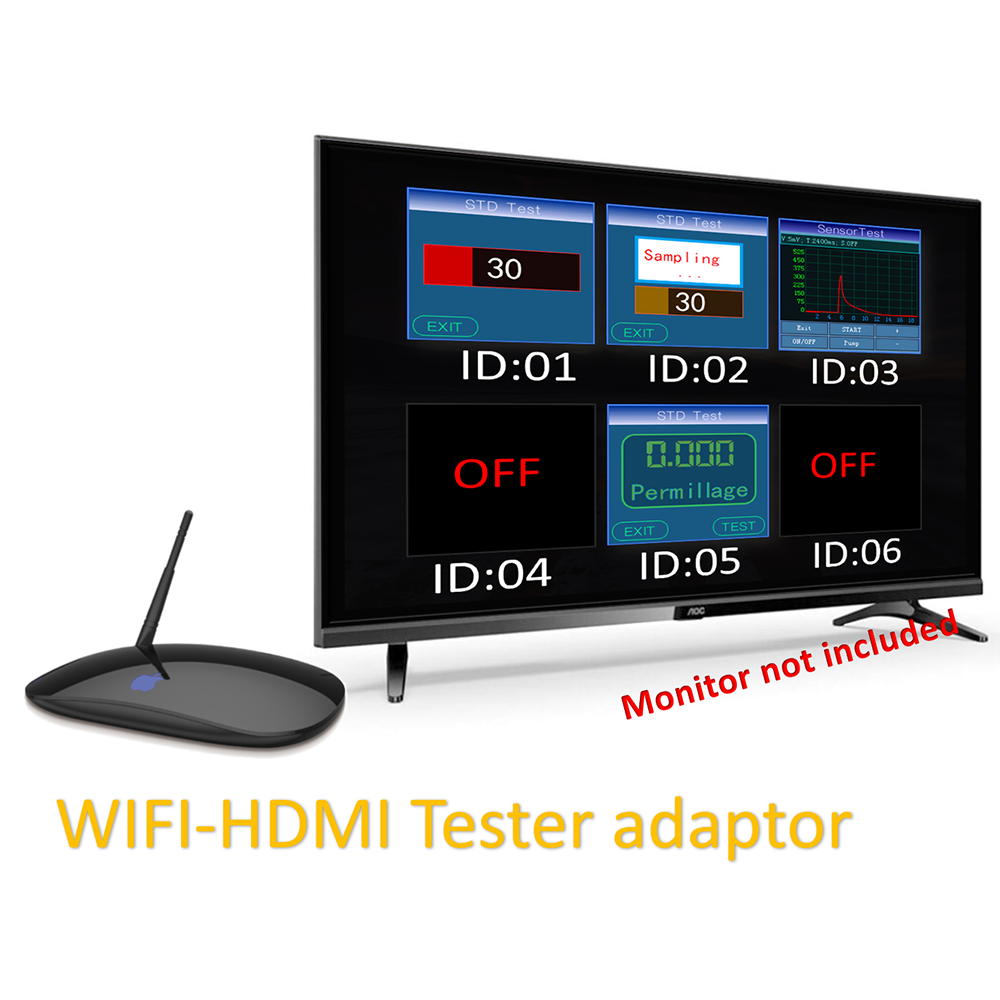 Fuel Cell Alcohol Tester screening test system Wifi tester, one to many multi-task system (PC monitor not included)