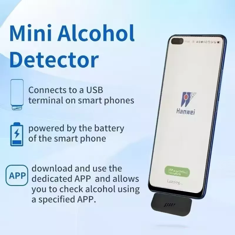 OEM/ODM Mini USB-C Digital Breathalyzer Factory Direct Alcohol Tester Gas Analyzers