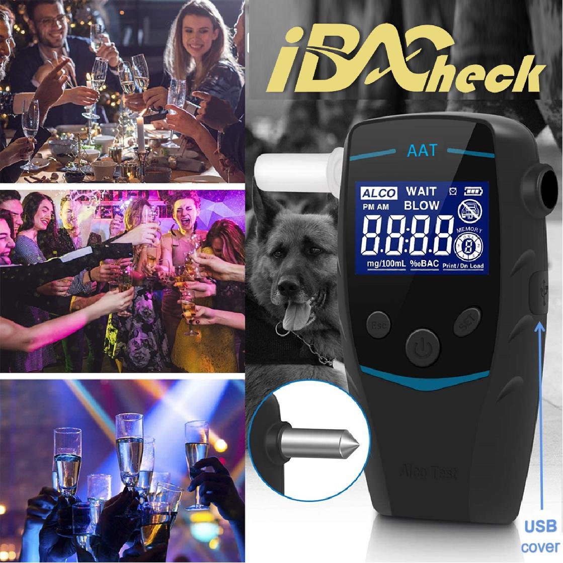 Semiconductor Alcohol Tester AAT198 breathalyzer Drivaid