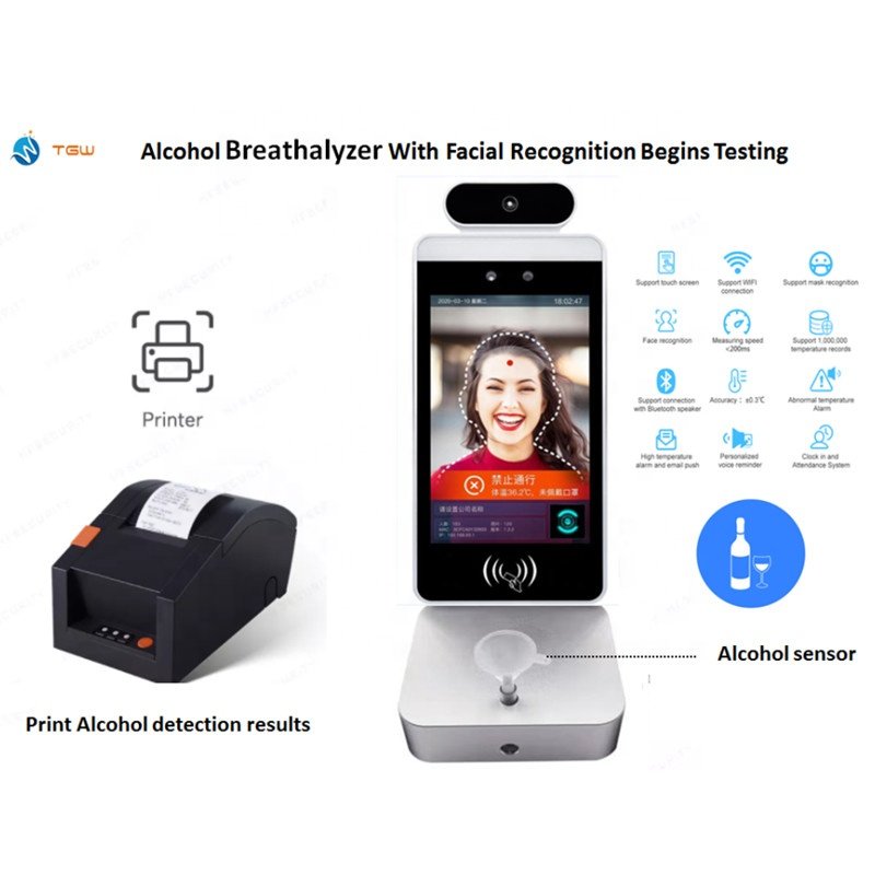 Japan face temperature alcohol tester printer alcohol breath testers with printer digital alcohol breathalyzer