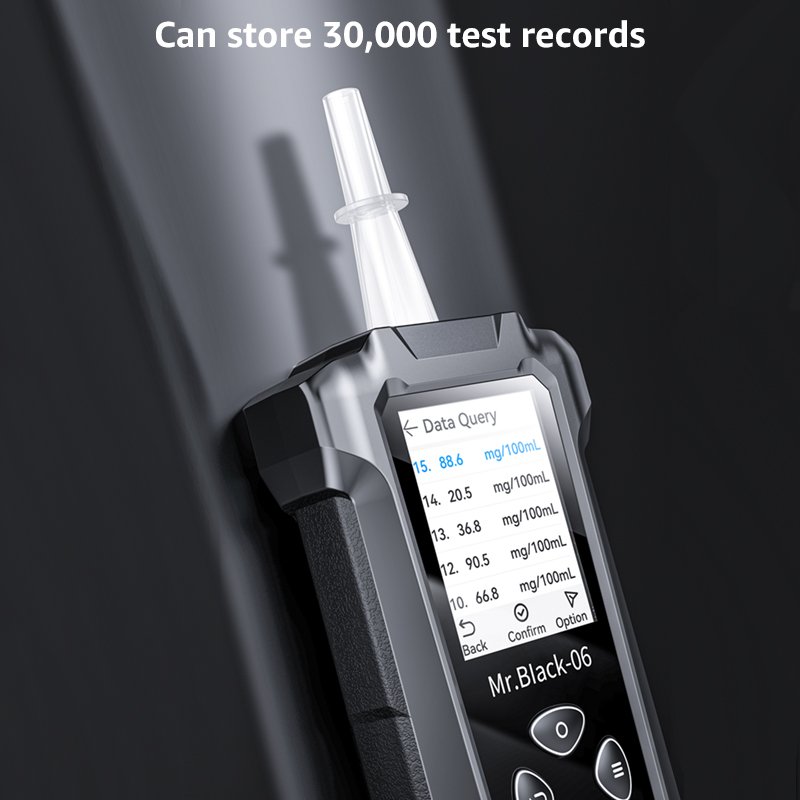 breathalyzer with 11mm import fuel cell sensor alcohol tester breath portable design meter breath alcohol testers Mr black 06