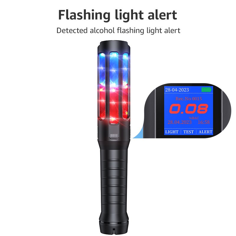 Alcohol tester testeur dalcool alcotester fuel cell sensor breathalyzer top selling baton Mr black 7