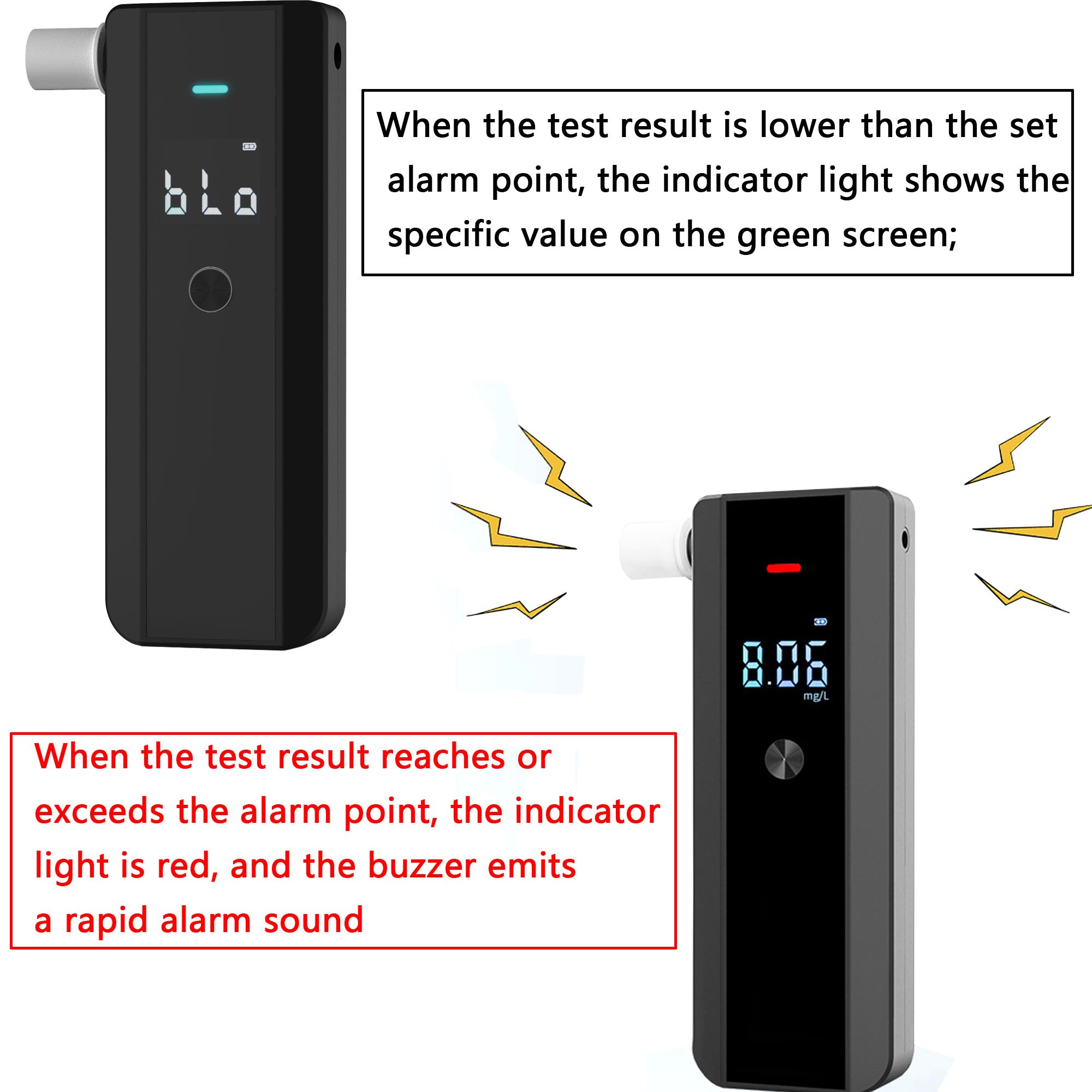 WG188 Alcohol Breathalyzer Tester 2023 Breathelyzer Manufacture Alcohol Detector OEM and ODM