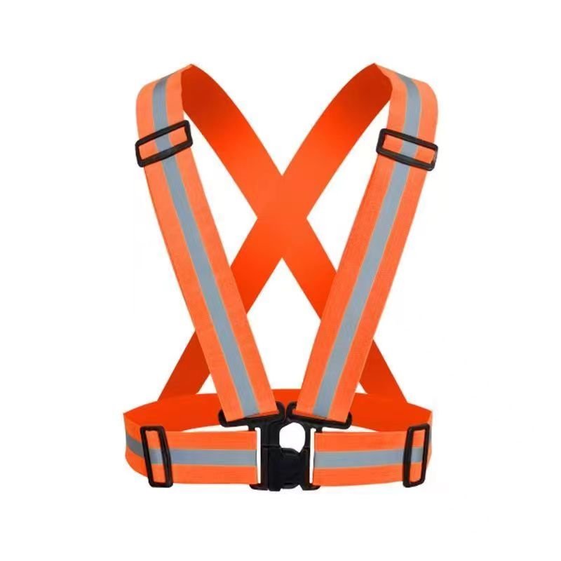 reflective vest with adjustable straps for night running and driving, traffic safety reflective vest with elastic s