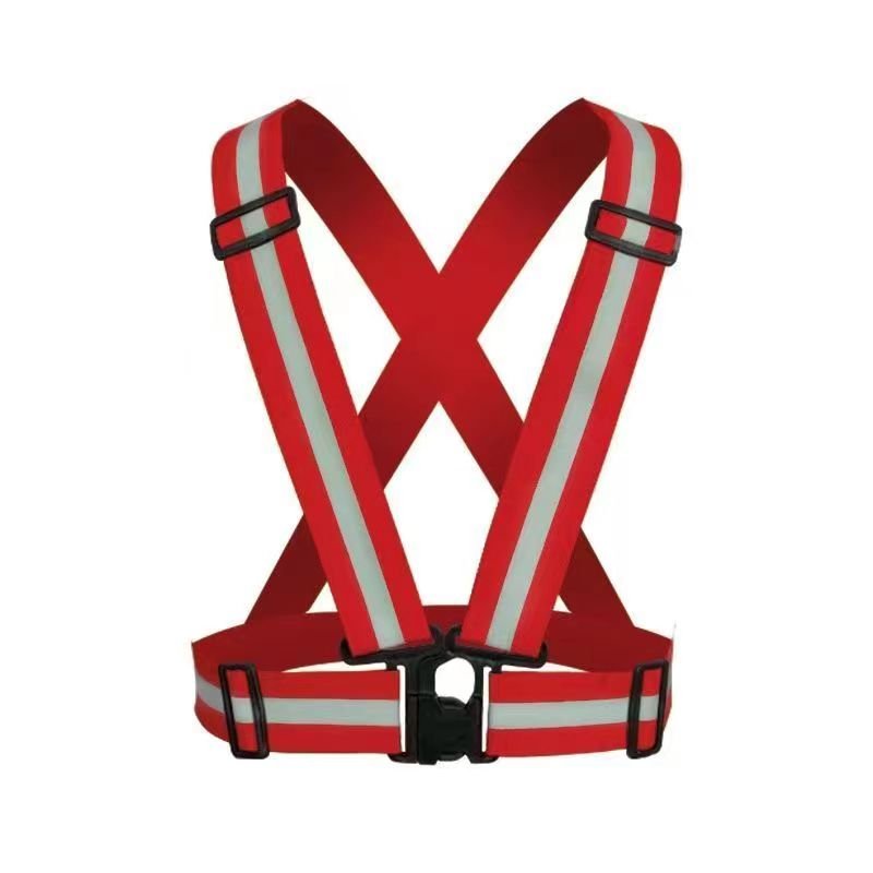 reflective vest with adjustable straps for night running and driving, traffic safety reflective vest with elastic s