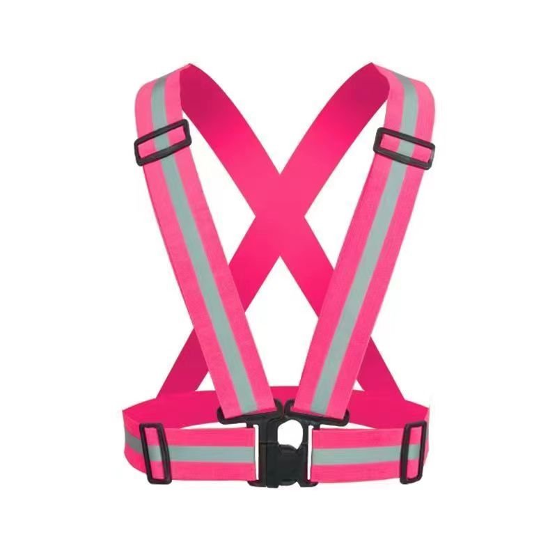 reflective vest with adjustable straps for night running and driving, traffic safety reflective vest with elastic s