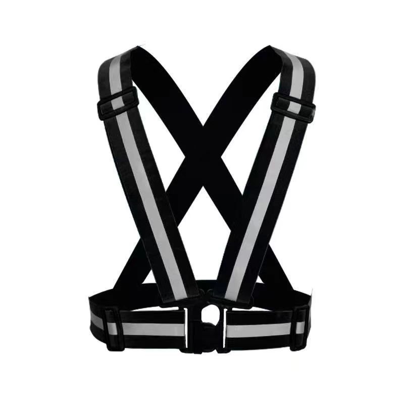 reflective vest with adjustable straps for night running and driving, traffic safety reflective vest with elastic s