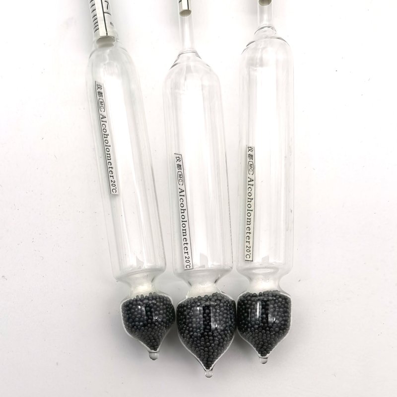 3 Pcs 0-100% Hydrometer Alcoholmeter Tester Set Alcohol Meter+ Thermometer