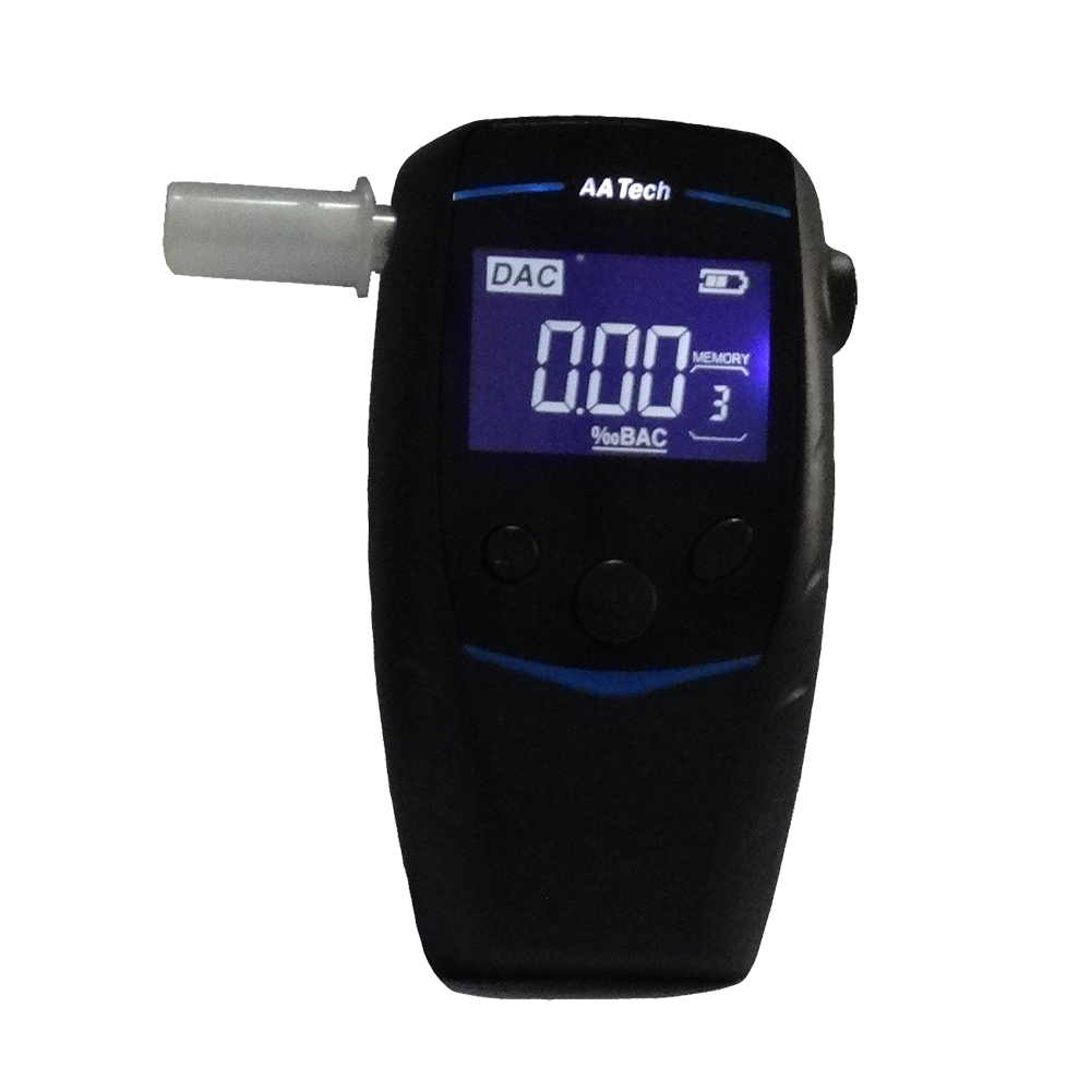 Patented alcohol tester with detachable rescue hammer and rechargeable battery breathalyzer