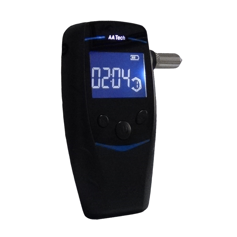 Patented alcohol tester with detachable rescue hammer and rechargeable battery breathalyzer