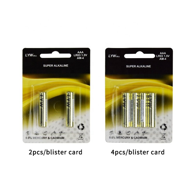 cheap CROWN Alkaline battery High quality 1.5v LR03 AAA primary alkaline battery and mercury-free alkaline battery