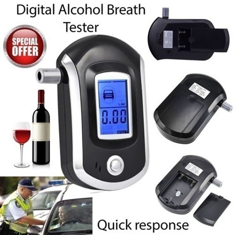Bulk Order Breathalyzer Digital Alcohol Breath Tester Fuel cell sensor Professional Alcohol checker Breathalyser Alcohol tester