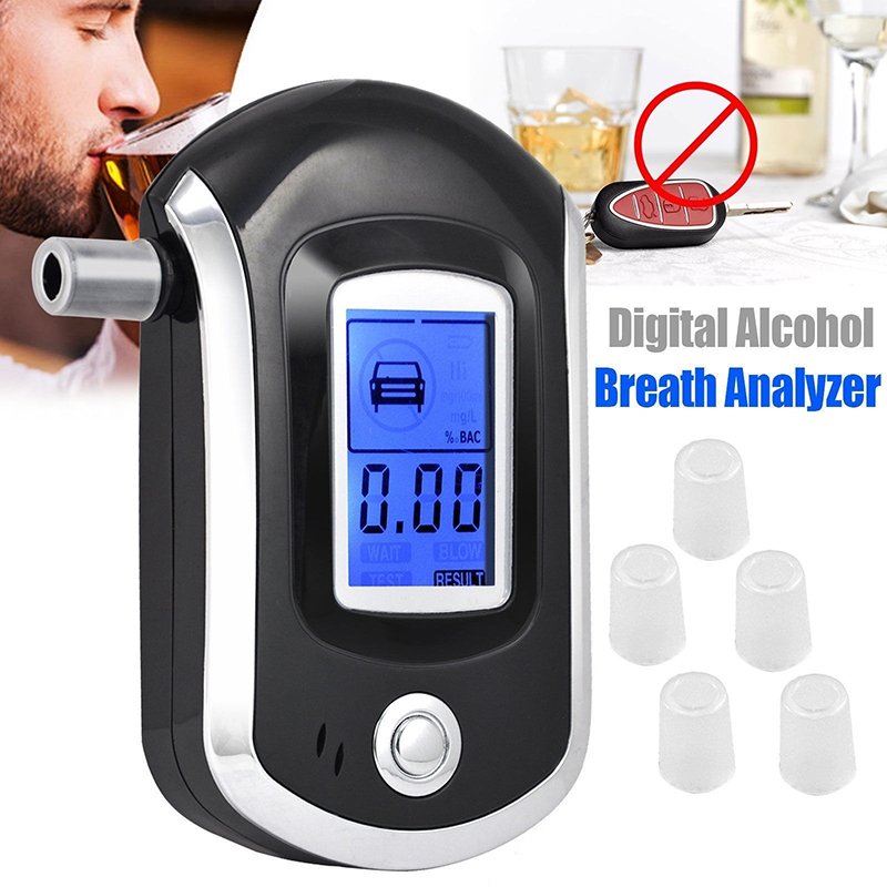 Bulk Order Breathalyzer Digital Alcohol Breath Tester Fuel cell sensor Professional Alcohol checker Breathalyser Alcohol tester