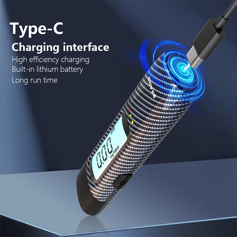 Non-Contact Breath Alcohol Tester, Zinc Alloy Material New Upgrade Portable Breath Alcohol Tester Alcohol Tester