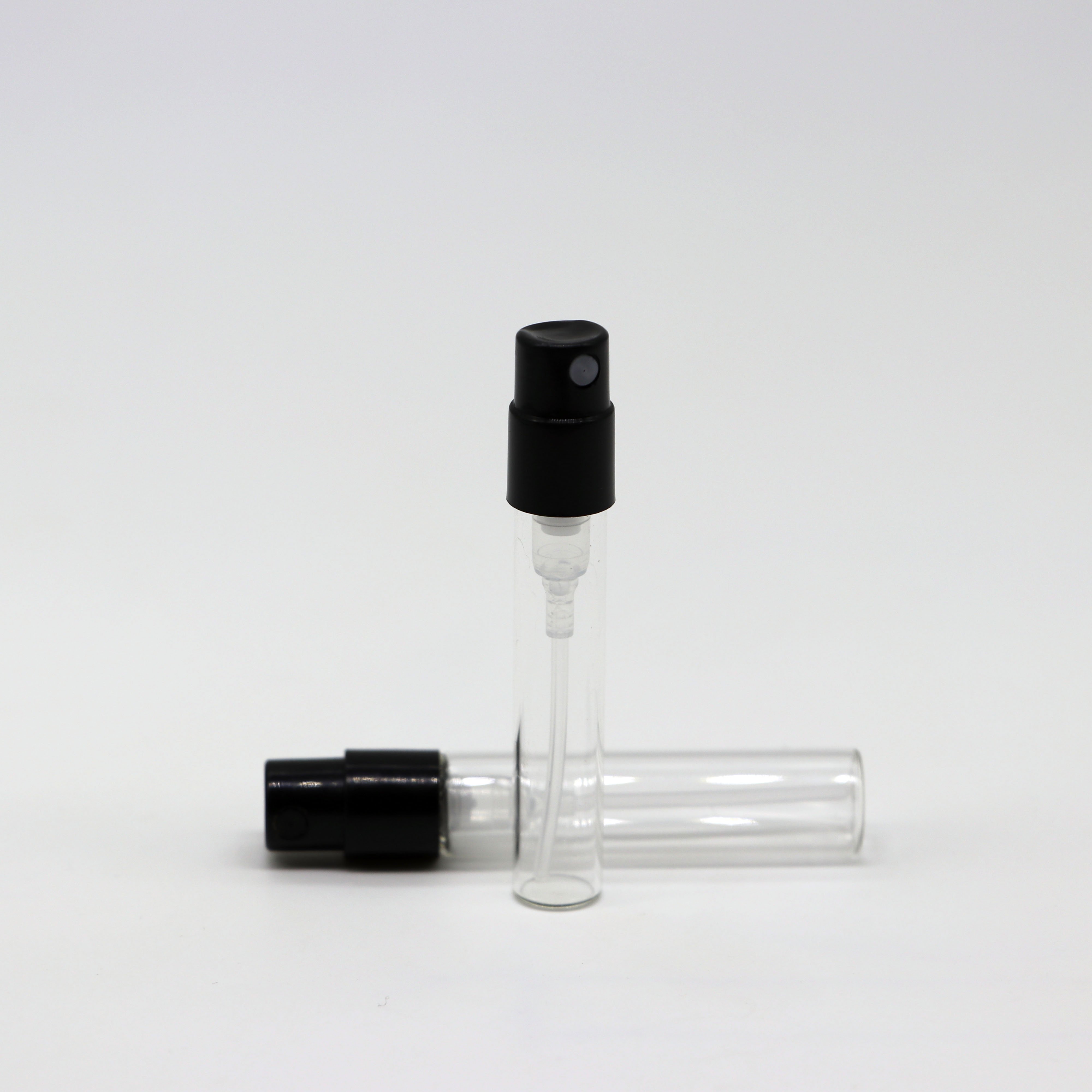 Empty 1.5ml 2ml 2.5ml clear mini atomizer mist vial sample spray glass perfume bottle vial 1.5ml perfume spray glass vial