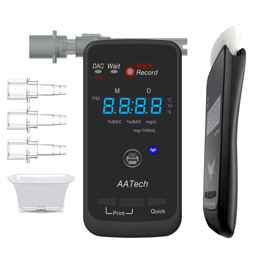 Alcohol breath tester breathalyzer Fuel Cell sensor with wireless printer & pressure sensor AA2010p