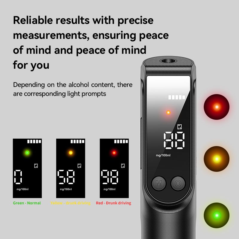 Compact and portable lamp-affordable-Baton alcohol tester analyzer breathalyzer for Enterprise use alcohol breath tester XJ-2000