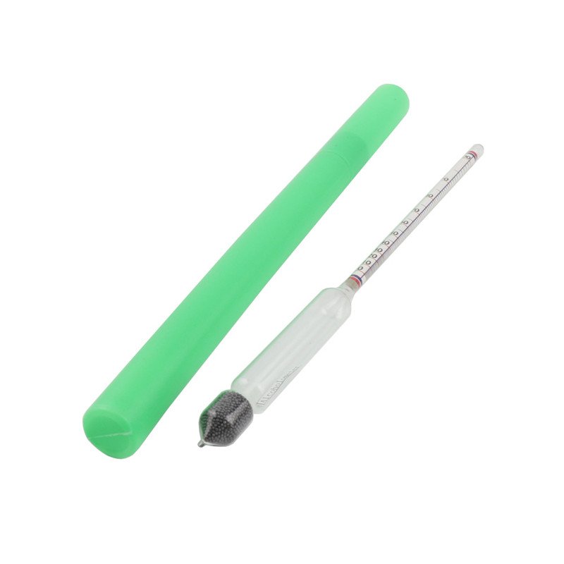 0-100% Alcohol Hydrometer Scale Alcoholmeter 285mm Length Glass Tester Alcohol Density Meter Home Beer Wine Brewing