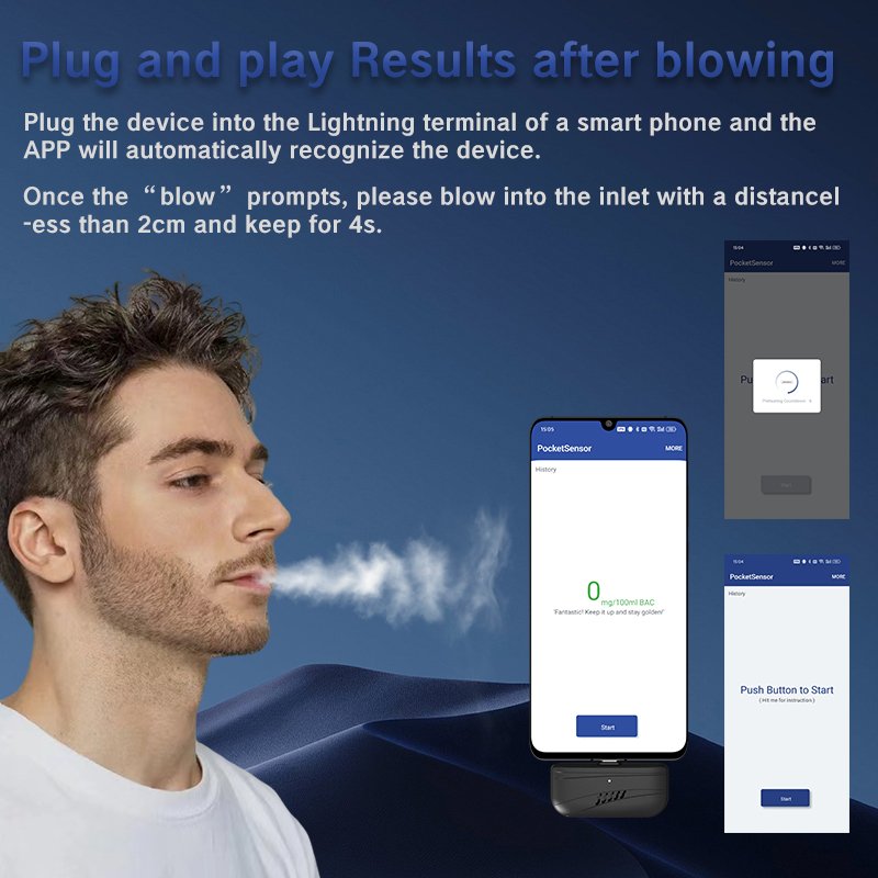 Hot Selling Other App Driver Detector Breathalyzer Mobile Phone Alcohol Tester