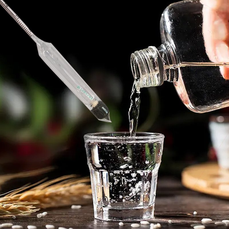 0-40%, 30-70%, 70-100% Hydrometer Alcoholmeter Tester Thermometer Alcohol Concentration Meters