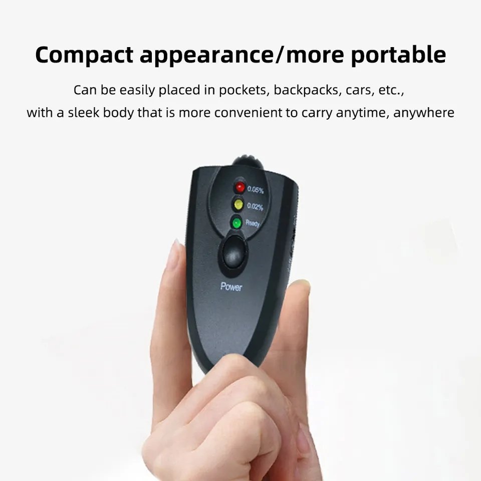 HEDAO Professional Alcoholl Tester Mini Alcohole Breath Tester With Led Light Portable Alcohol Meter
