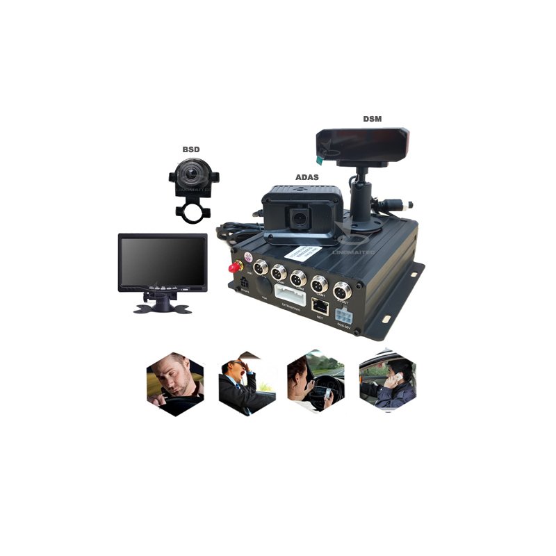 4g mdvr with driver fatigue sensor 360 Panoramic Surveillance for forklift safety