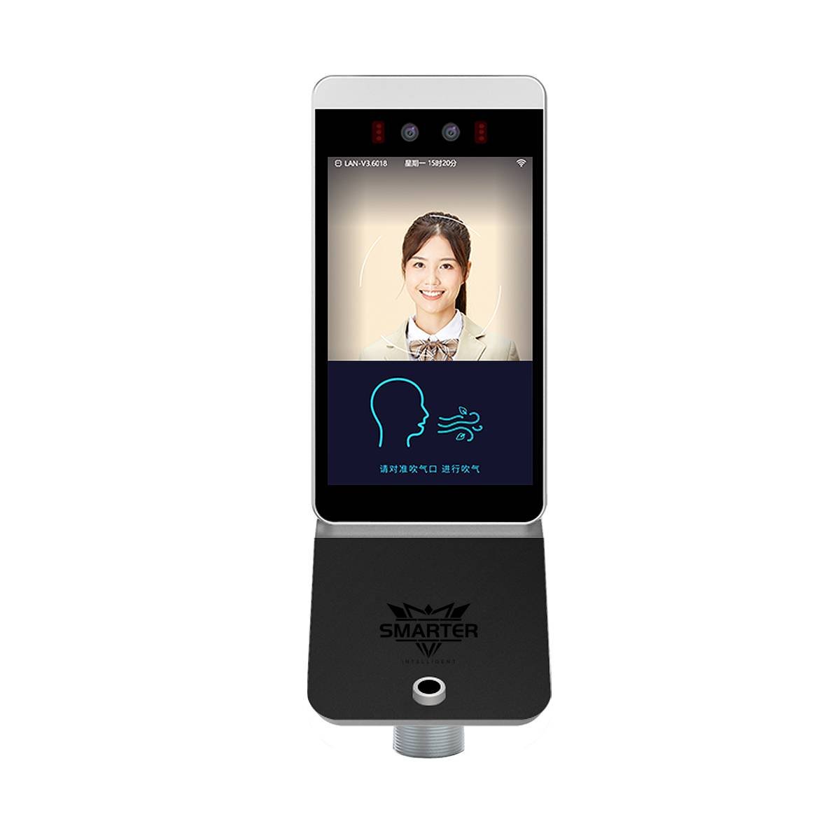 Multi-language Alcohol Tester Free Cloud Software Fingerprint Card Access Control Alcohol Breathalyzer Facial Attendance Device