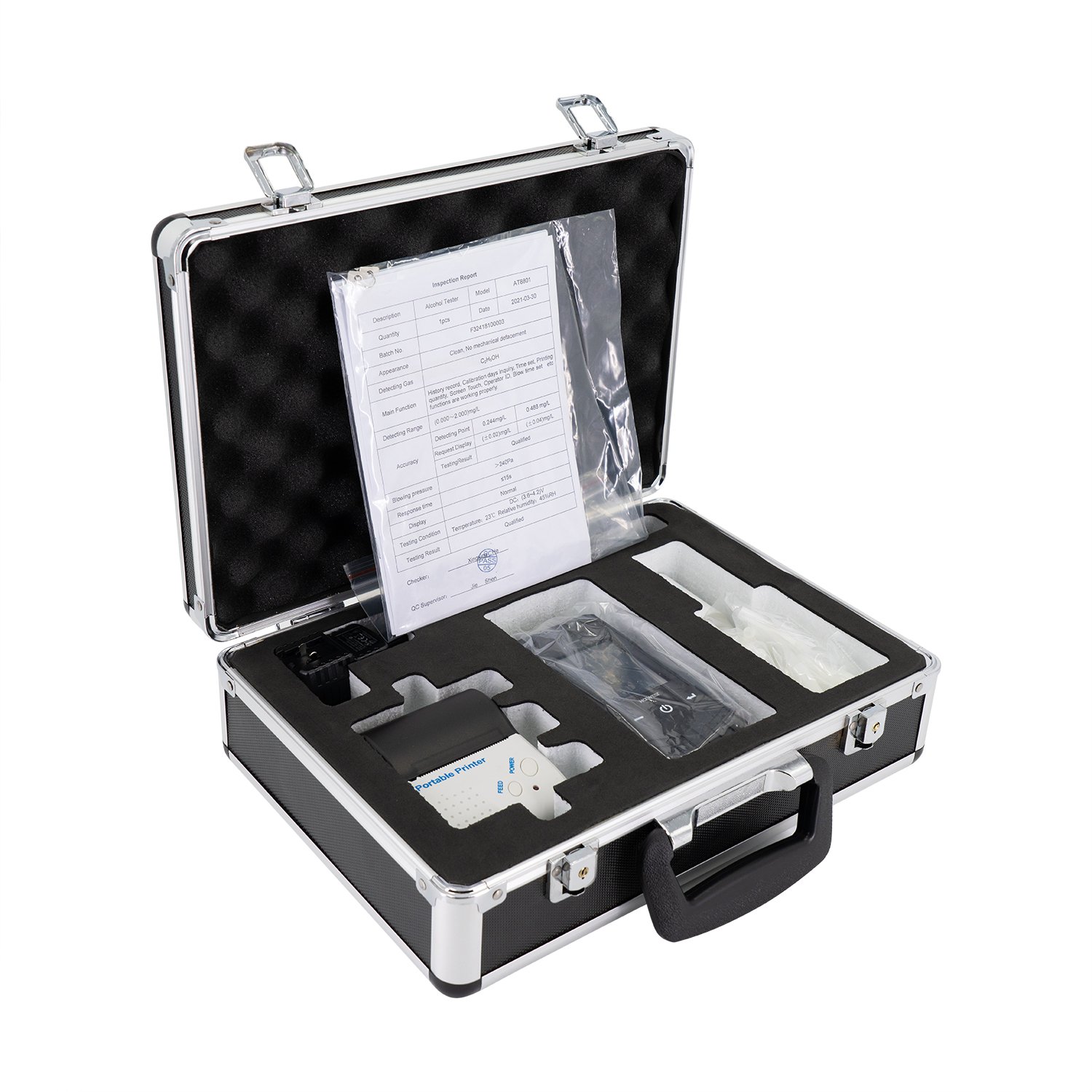 New Design Breath Alcohol Tester Professional Alcohol Breathalyzer AT8801 with Printer