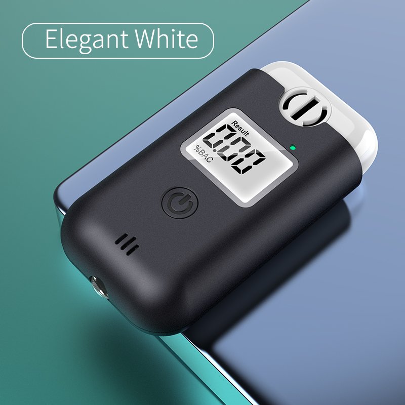 New Breath Alcohol Tester with Emergency LED Light Portable Handheld Drunk Driving Detector