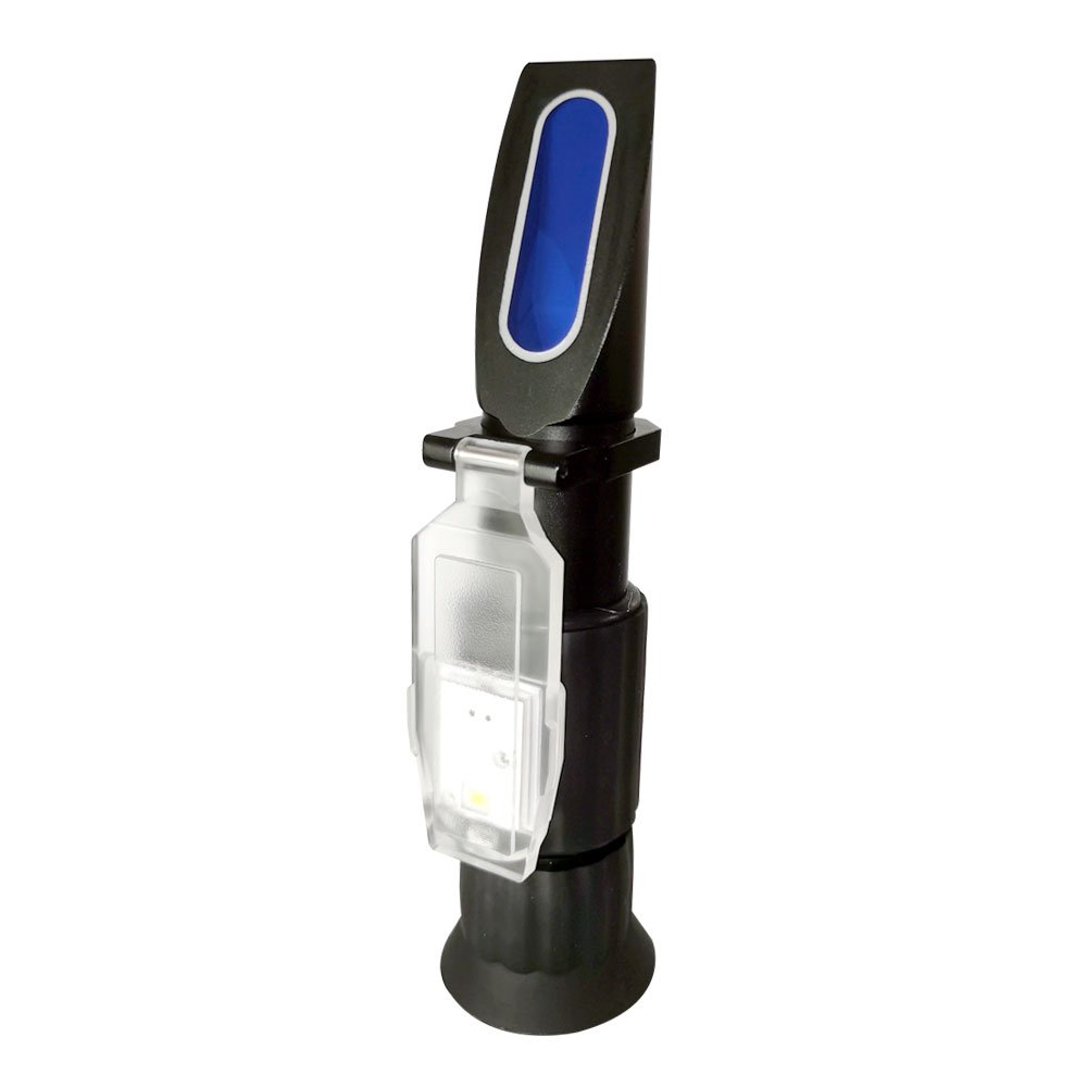0-80% Alcohol refractometer ATC spirits tester Alcoholometer (single scales) Adjustable manual focusing Aluminum with LED light