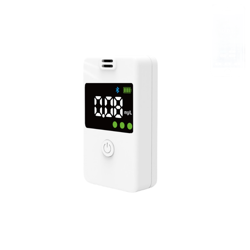 Portable Non Contact Breathalyzer Fast Testing Bluetooth Remote White Convenient Alcohol Tester