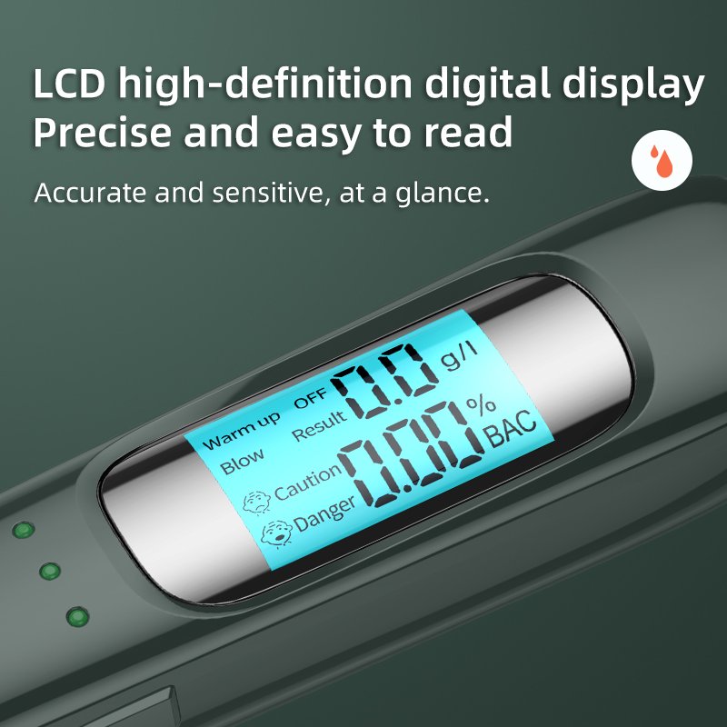 Wholesale Portable Alcohol Tester Breathing And Measuring Drunk tester Digital Display Breathalyzer