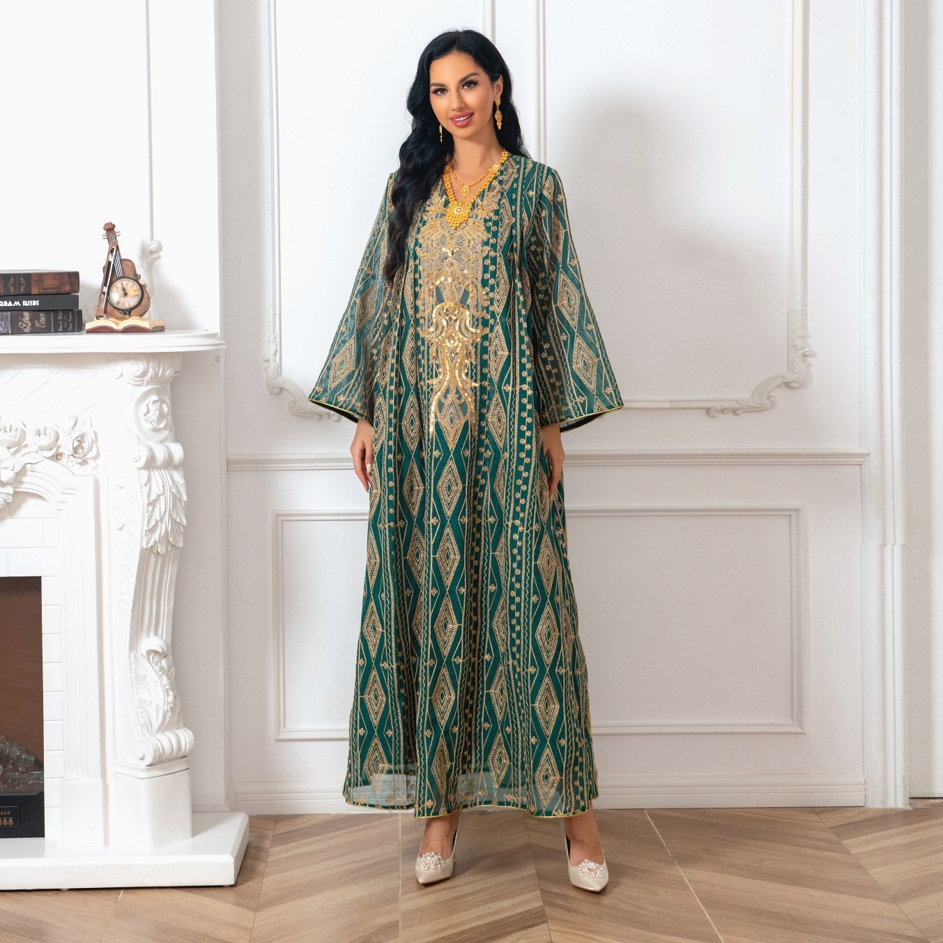 Custom European Abaya Middle East Arab Muslim Casual Muslimah Dress Muslim Women Islamic Evening Dresses