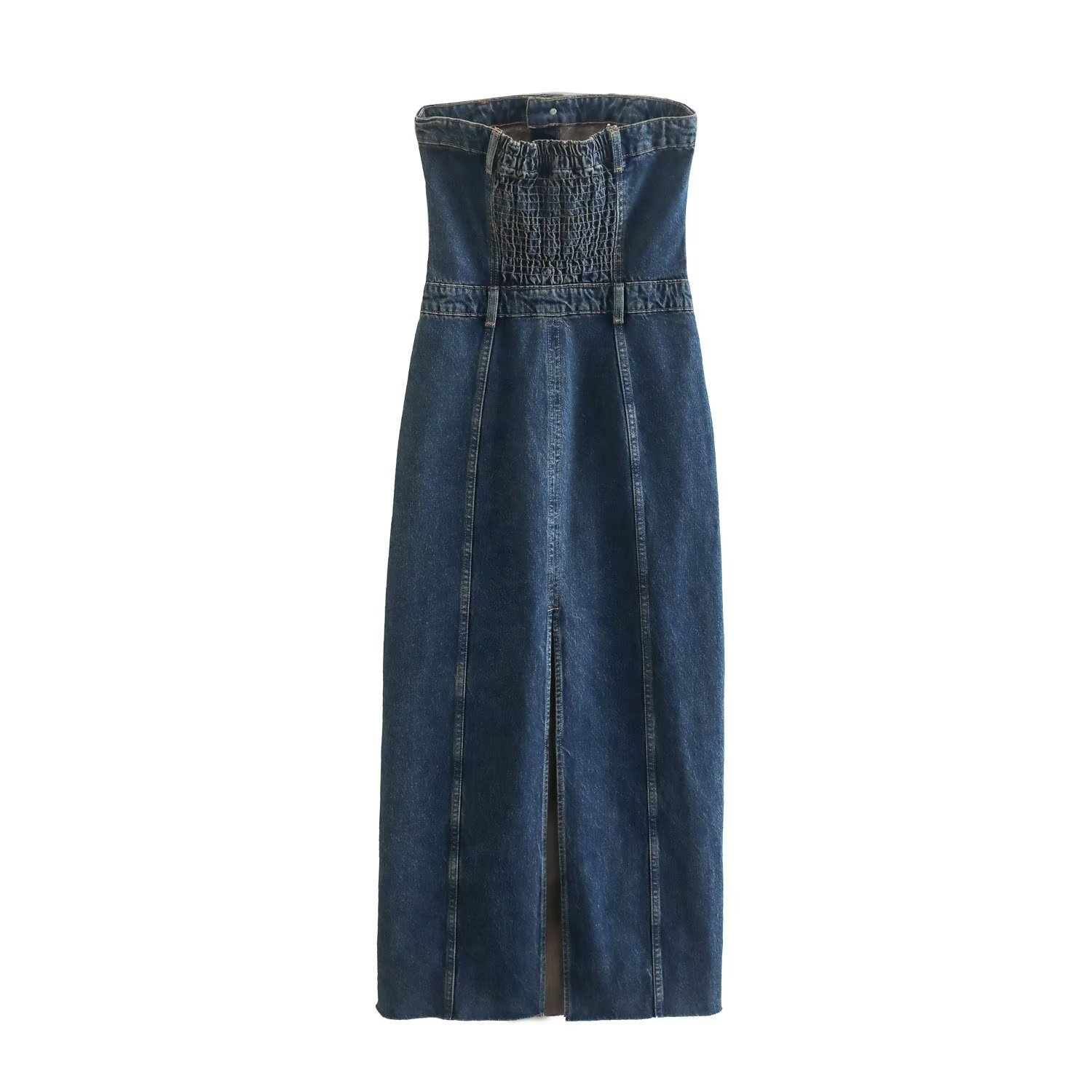 PB&ZA Women 2023 summer New Chic Fashion Cowboy MIDI Dress Vintage Sleeveless Female Dresses robe Mujer