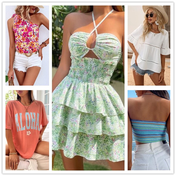 2023 Clearance Clothes Wholesale Casual Dresses T-shirts Mixed Packaging Random Delivery Stock Women's Clothing