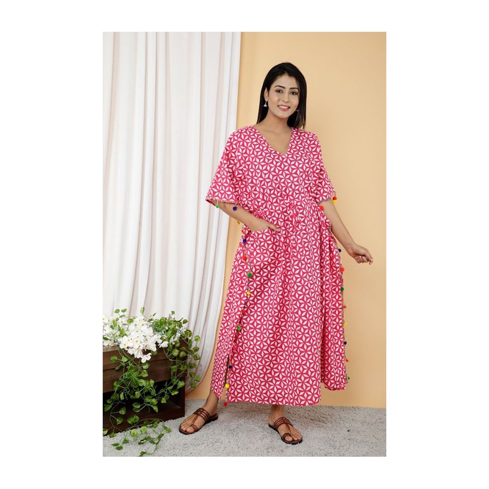 Premium Quality Women Summer Wear Free Size Kaftan Dress International Supplier Best Selling Kaftan Beach Long Kaftan Dress