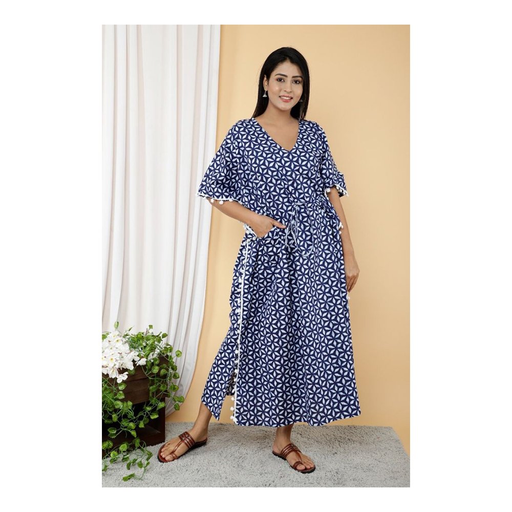 Premium Quality Women Summer Wear Free Size Kaftan Dress International Supplier Best Selling Kaftan Beach Long Kaftan Dress