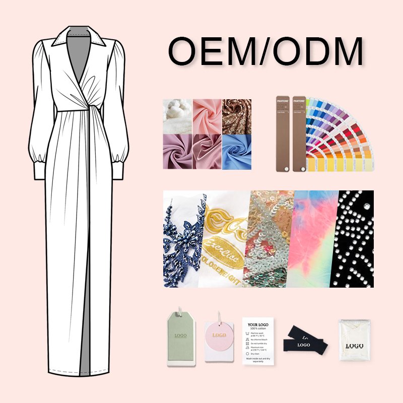 Oem Odm Clothing Manufacturer Make Own Brand Custom Low Moq Apparel Design Service High Quality Garment Women Casual Dress