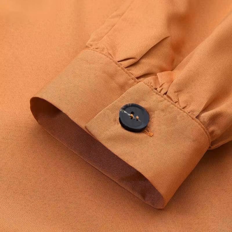 Simple New Fashion Long Sleeve Button Casual Dress for Dubai Turkish Women Muslim Adult Abaya Made of Polyester for Prayer